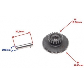 Starter bendix gear large ROMET ZETKA 18+64teeth