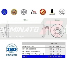 Exhausts silencers Dominator ROUND YAMAHA XJR 1300 1999-2006