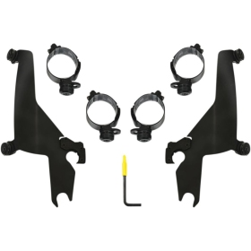 MEMPHIS SHADES HD Sportshield Trigger-Lock Complete Mount Kit Harley Davidson FLSB / FXLRS 1750-1923 18-24