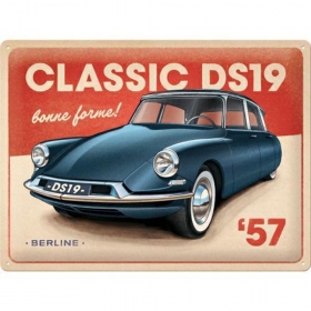 Metal tin sign CITROEN CASSIC DS19 30x40