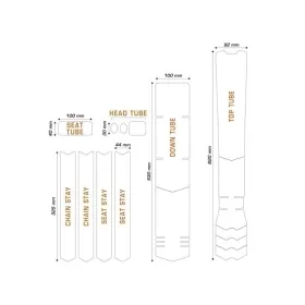 ALGIS frame protective stickers set (opaque-white lines) XL