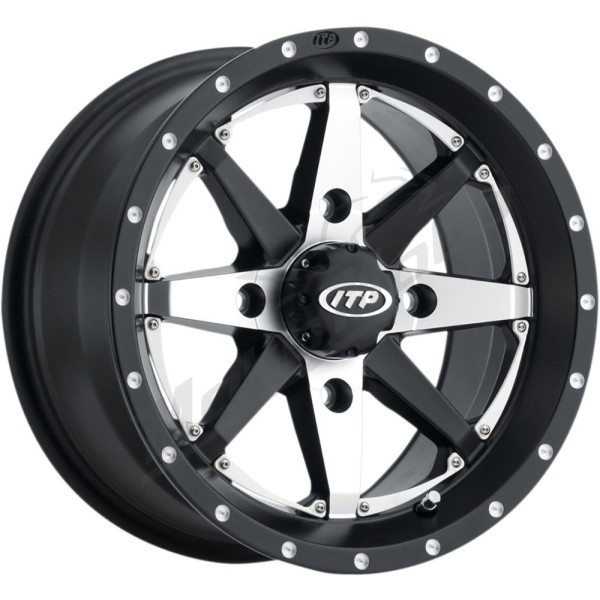 ITP Cyclone Wheel 15x7 4/110 5+2 Black Matte