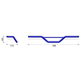 HIGHSIDER Pro Cross MX2 Vairas 794mm BMW / Honda / Yamaha 500-1150 76-23