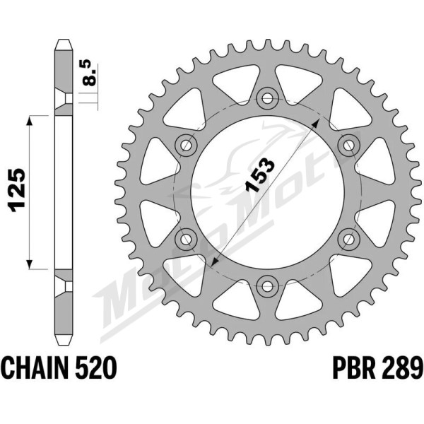 JT/PBR Grandinės komplektas sustiprintas 520X1R3 15/45 Honda XR 400R 96-04