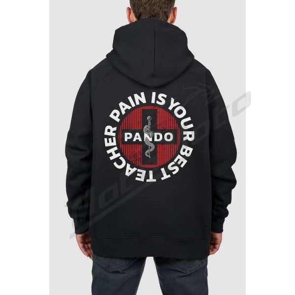 PANDO MOTO MAX PAIN BLACK Oversized Biker Hoodie Unisex