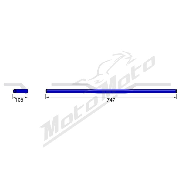 HIGHSIDER X-Bar Drag vairas 28.6mm Aprilia/ BMW / Ducati / Honda / Kawasaki / Suzuki / Triumph / Yamaha 125-1300cc 14-24