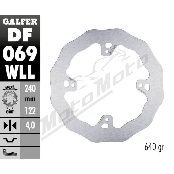 GALFER "Wave®" Galinis stabdžių diskas HM Moto / Honda / Red Moto 125-500cc 95->