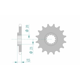 AFAM Steel Standard Front Sprocket 22201 - 428 14-16 teeth SUZUKI DR / DR-Z / KAWASAKI KLX 125cc 85-19