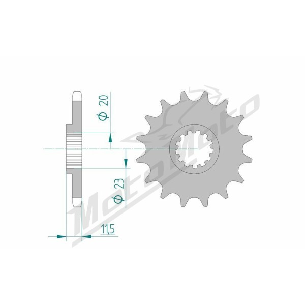 AFAM Steel Standard Front Sprocket 22201 - 428 14-16 teeth SUZUKI DR / DR-Z / KAWASAKI KLX 125cc 85-19