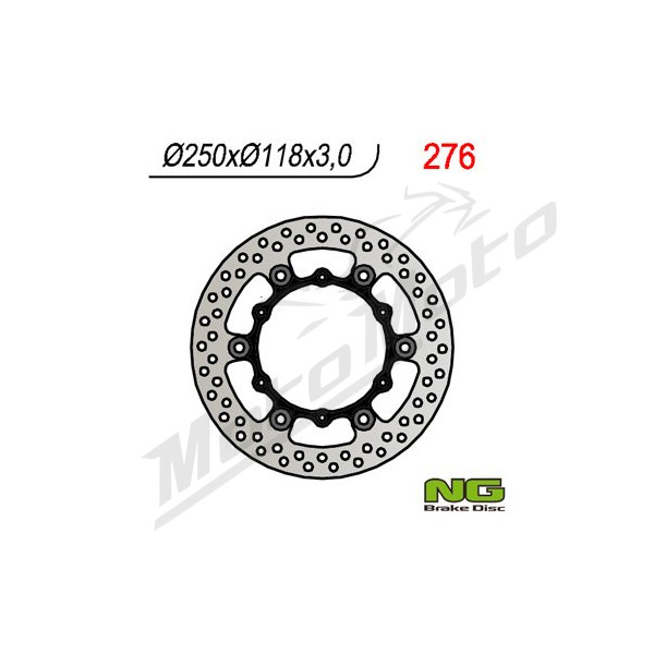 NG BRAKES Priekinis plaukiojantis stabdžių diskas 250mm Yamaha WR / YZ 125-450cc 01-19