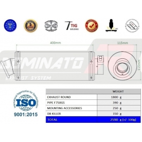 Duslintuvo kompl. Dominator Round BMW F750GS 2018-2020