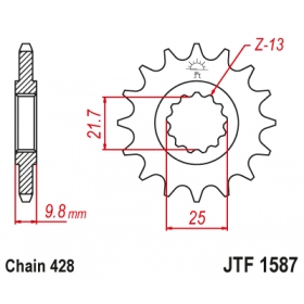 Front sprocket JTF1587