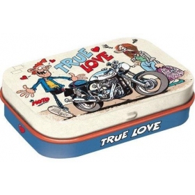 Box of mint sweets TRUE LOVE 62x41x18mm 4pcs.