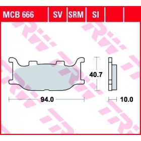 STABDŽIŲ TRINKELĖS TRW MCB666 STANDARD