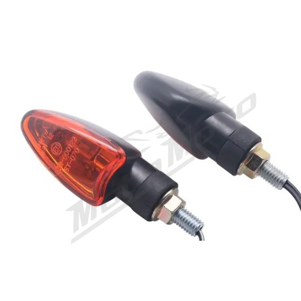 PARTS UNLIMITED Universal Amber Lens Turn Signals 2pcs