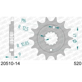 AFAM Steel Standard Front Sprocket 20510 - 520 13-15 teeth HONDA / POLARIS 400-650cc 91-18