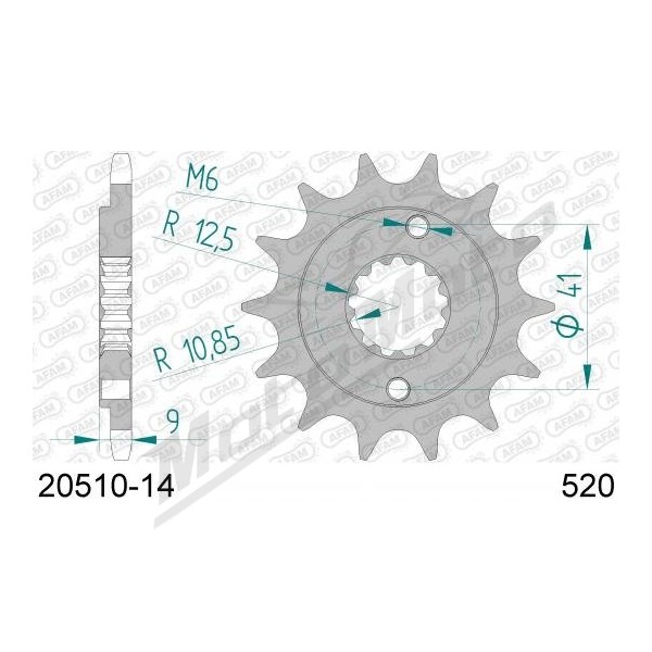 AFAM Steel Standard Front Sprocket 20510 - 520 13-15 teeth HONDA / POLARIS 400-650cc 91-18