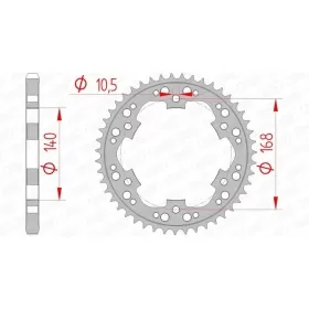 AFAM plieninė galinė žvaigždė 92635 - 525 BMW F650GS/F700GS/F800S/F800R 2008-2019