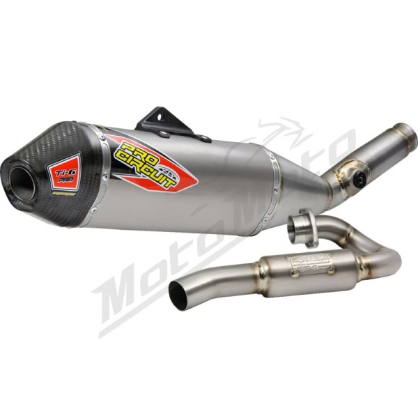 PRO CIRCUIT Ti-6 Pro Exhaust System Titanium/Carbon Fiber Kawasaki KX 450 19-22 