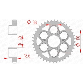 AFAM Steel Standard Rear Sprocket 530 40 teeth DUCATI 1200-1260cc 10-20
