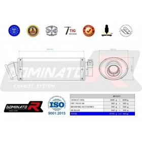 Duslintuvų bakeliai Dominator Oval DUCATI 749 2002-2006