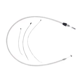 MAGNUM SHIELDING Polished Stainless Quick Connect Upper Clutch Cable Harley Davidson FLHX / FLHXU / FLTRX / FLTRXSE 1923/1977 23-25 99cm 