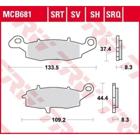 STABDŽIŲ TRINKELĖS TRW MCB681SV ROUTE