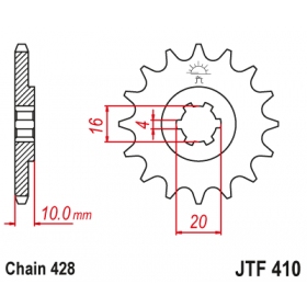 Front sprocket JTF410