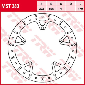 TRW Front Brake Disc YAMAHA YZF 125R 08-13