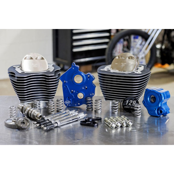S&S CYCLE 129" Power Package Engine Performance Kit Harley Davidson FLDE / FLFB / FLFBS 1750-1977cc 17-23