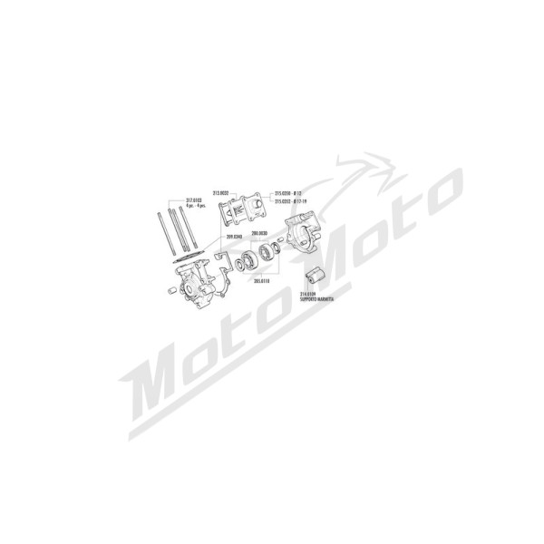 POLINI Engine Crankcase MBK 51V 50cc 78-03
