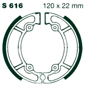 AIR būgninių stabdžių trinkelės Suzuki RM 125/250 120x22mm