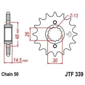 JT/J Chain Kit 530Z3 530Z3 17/42 Honda CB 1000F 93-96