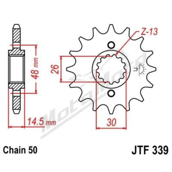JT/J Chain Kit 530Z3 530Z3 17/42 Honda CB 1000F 93-96