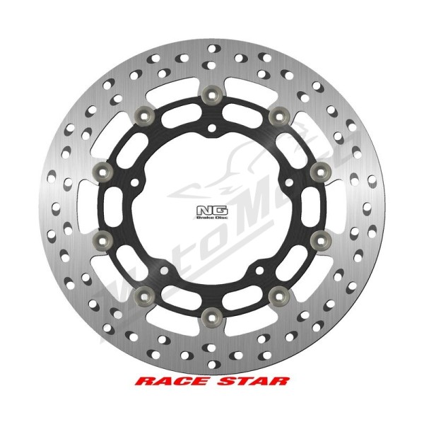 NG BRAKES Race Star Round Floating Front Brake Disc Yamaha 600-1000cc 16-24