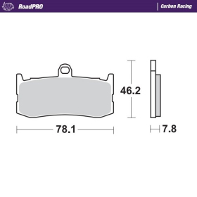 MOTO-MASTER Carbon Racing Front Brake Pads Triumph Daytona 675 09-16 