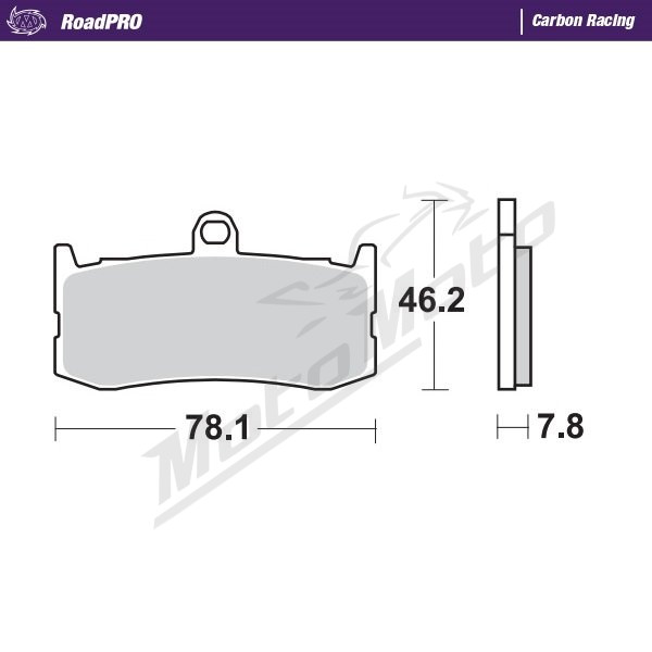 MOTO-MASTER Carbon Racing Front Brake Pads Triumph Daytona 675 09-16 