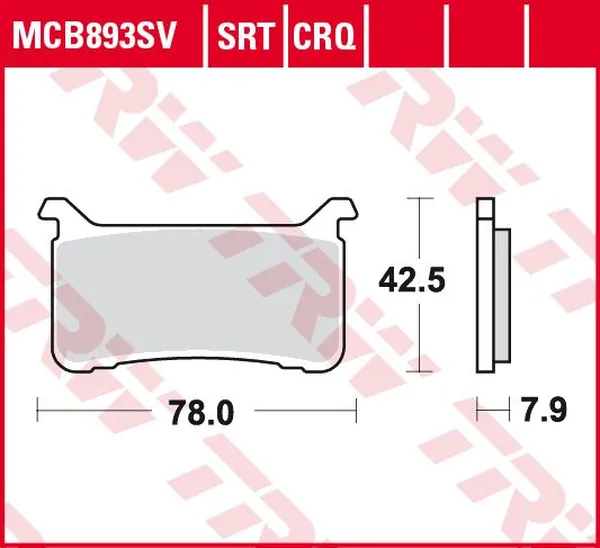 TRW CRQ Series Carbon Race Brake Pads Honda CB / CBR 1000-1100cc 17-20
