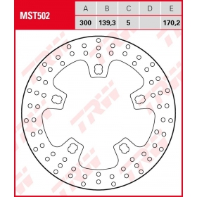 FRONT BRAKE DISC MST502 HARLEY DAVIDSON 1584-1923cc 2007-2023 1PC