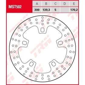 FRONT BRAKE DISC MST502 HARLEY DAVIDSON 1584-1923cc 2007-2023 1PC