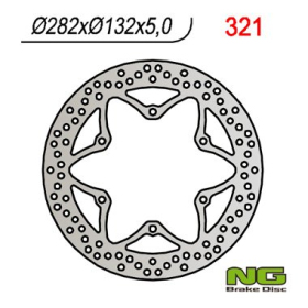 NG BRAKES Front/Rear Fixed Brake Disc 282mm Yamaha FJ / FJR / GTS / V-Max 1000-1700cc 83-22