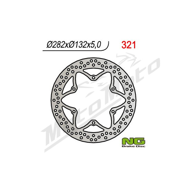 NG BRAKES Front/Rear Fixed Brake Disc 282mm Yamaha FJ / FJR / GTS / V-Max 1000-1700cc 83-22