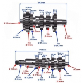 Transmission / Gearbox gear set CHINESE ATV / CROSS 156FMI