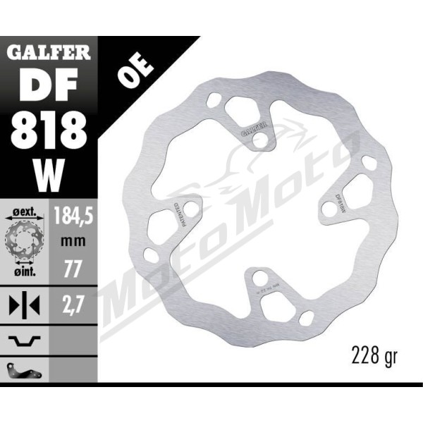 GALFER "Wave®" priekinis stabdžių diskas Beta EVO / REV-3 125-300cc 05-23