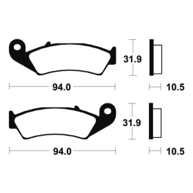 TECNIUM Street Organic Brake pads MA123 Honda VFR 400/750cc 88-91