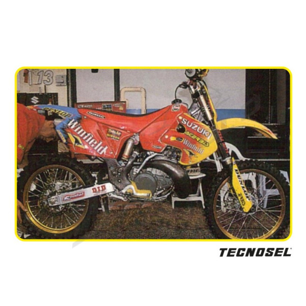 TECNOSEL Seat cover and sticker set Suzuki RM 125-250 99-00
