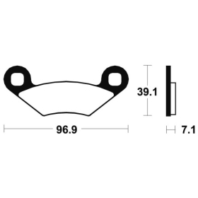 TECNIUM MX/ATV Sintered Metal Brake pads - MO142 Polaris Outlaw / Ranger / RZR / Scrambler 06-21