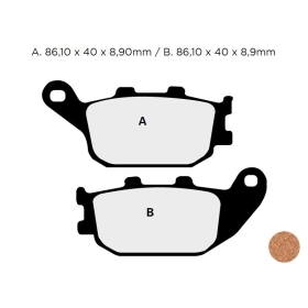 NISSIN stabdžių trinkelės 2P-293ST Ducati 821 Monster 14-16