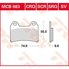 TRW SV Series Sindered Brake Pads Aprilia / Benelli / Bimota / BMW / Cagiva / Ducati / Horex / Husqvarna / KTM / Moto Guzzi / Victory / Yamaha 400-1200cc 94-24