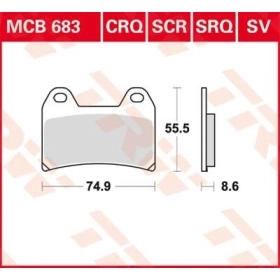 TRW SV Series Sindered Brake Pads Aprilia / Benelli / Bimota / BMW / Cagiva / Ducati / Horex / Husqvarna / KTM / Moto Guzzi / Victory / Yamaha 400-1200cc 94-24